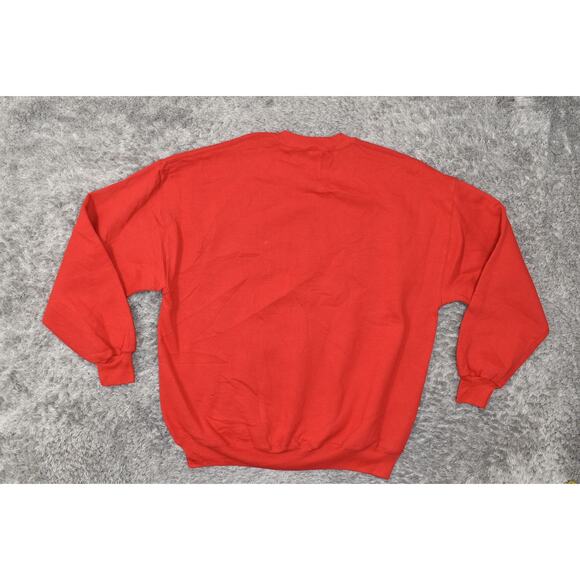 NEW Jerzees VTG Bishop AHR Red Pullover Sweatshirt Men Polyester Big 2X CrewNeck - Picture 2 of 8